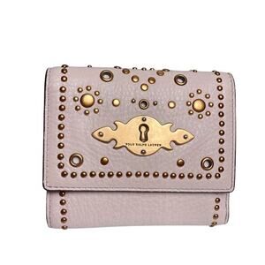 Polo‎ Ralph Lauren Leather wallet Trifold Heavily Studded Western